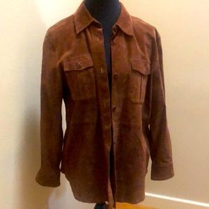 Classics Entier a brown suede over shirt